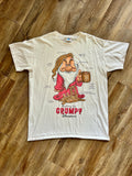 1104 -White Waking Up Grumpy Sleep Shirt - OSFA