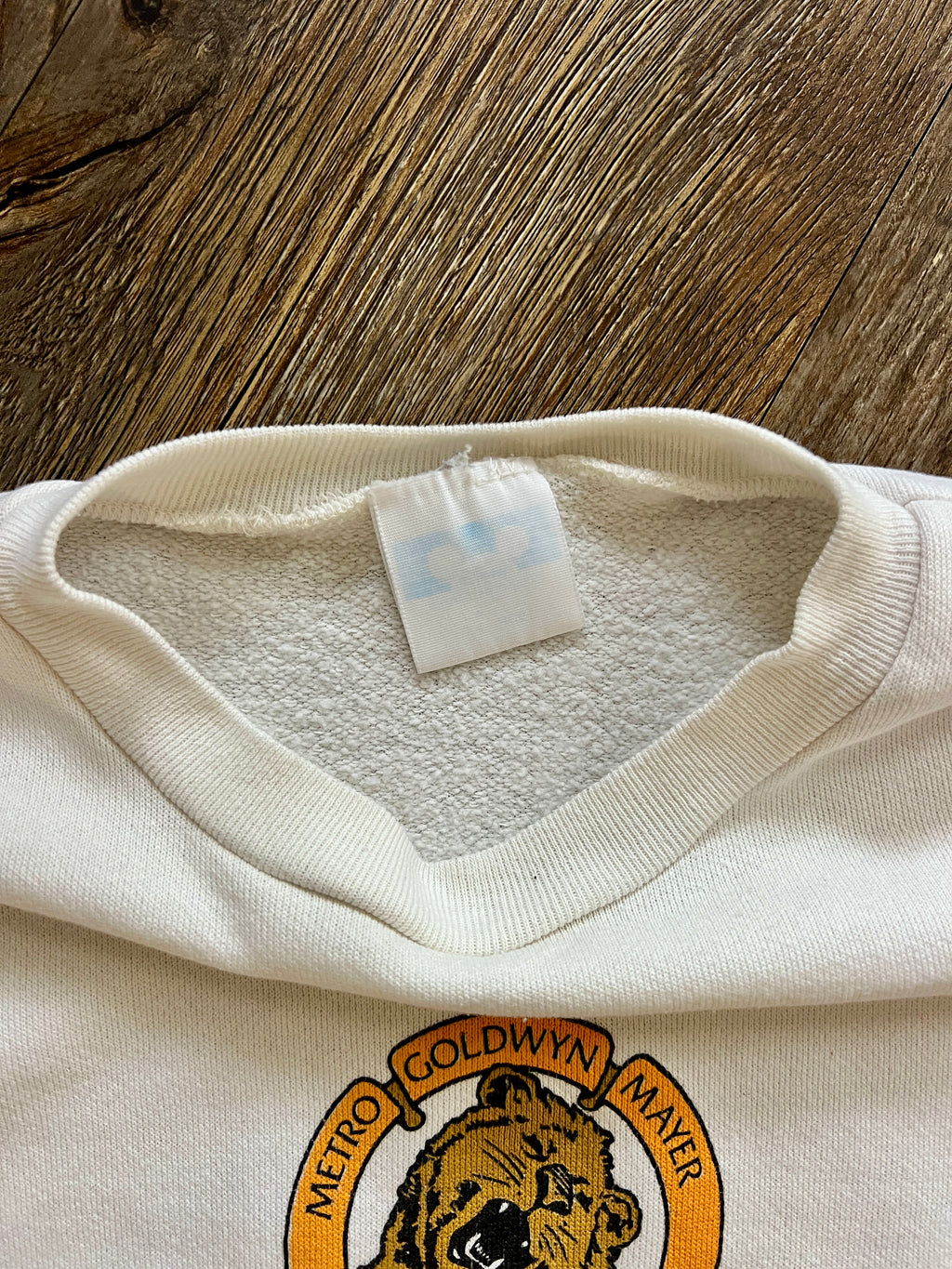 1107 -White MGM Studios Logo Mickey Crewneck