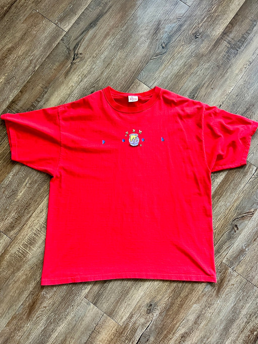 1108 -Red WTP Pooh Honey Pot + Bees Disney Store Shirt - 2XL