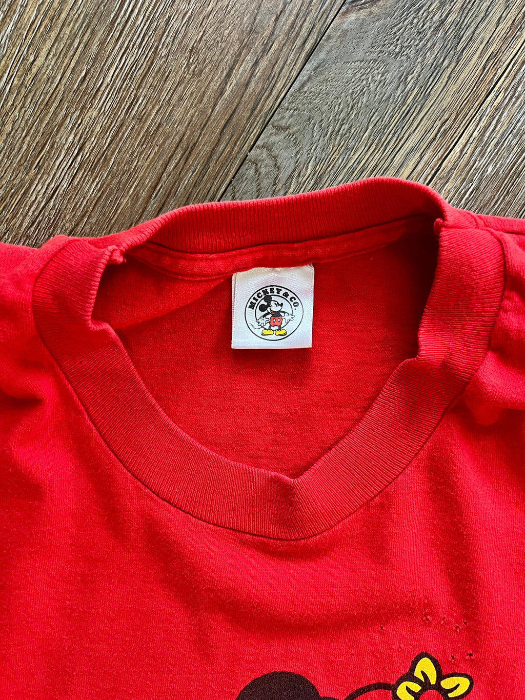 1109 -Red Mickey & Friends Popping Out Front & Back Hit Shirt - 3XL