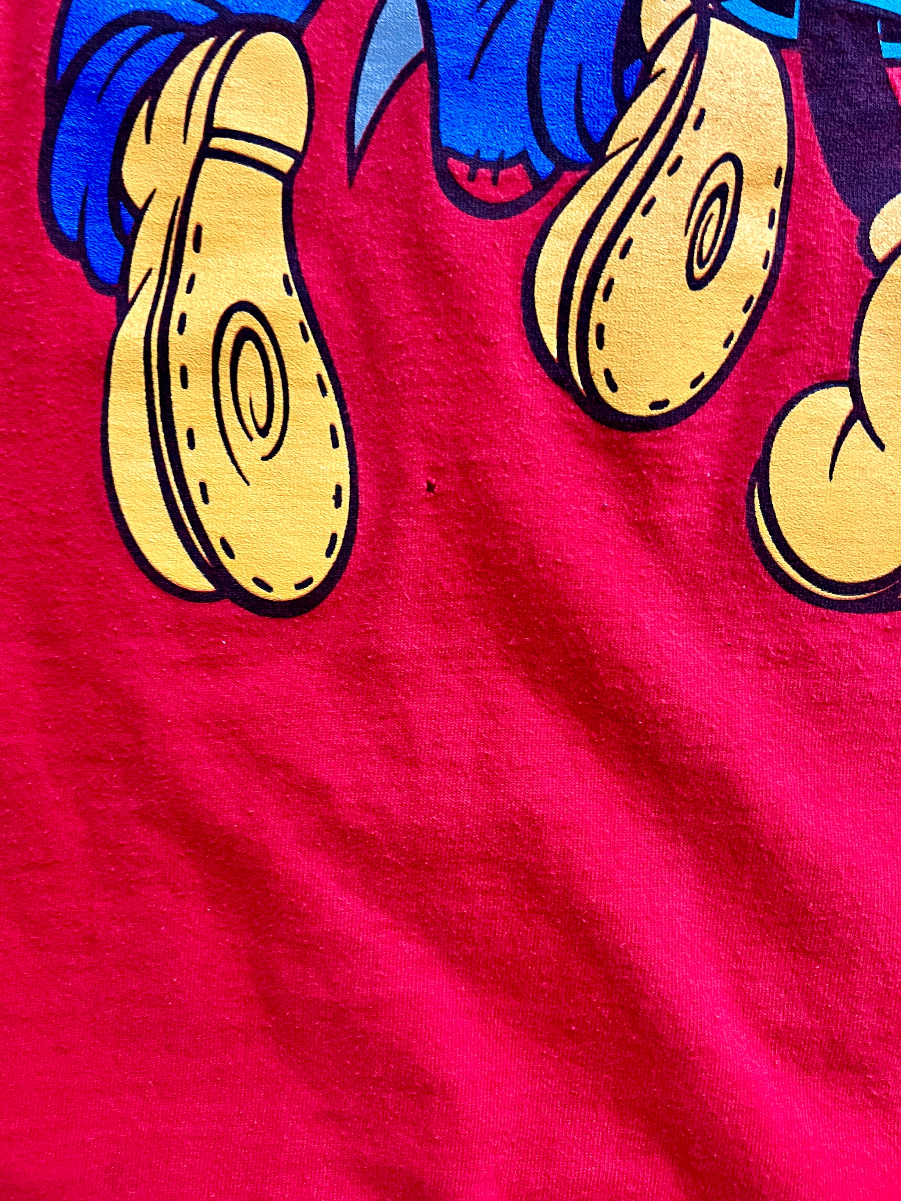 1109 -Red Mickey & Friends Popping Out Front & Back Hit Shirt - 3XL