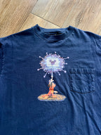 1119 -Navy Single Stitch Sorcerer Mickey The Disney Channel Pocket Shirt - XL