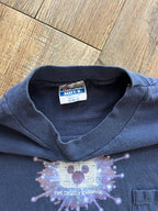 1119 -Navy Single Stitch Sorcerer Mickey The Disney Channel Pocket Shirt - XL