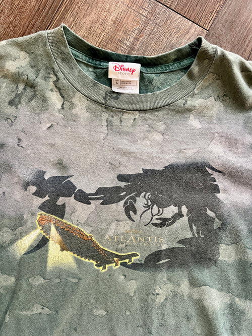 1123 -Teal & Grey Tie-Dye Atlantis Promo Shirt - L