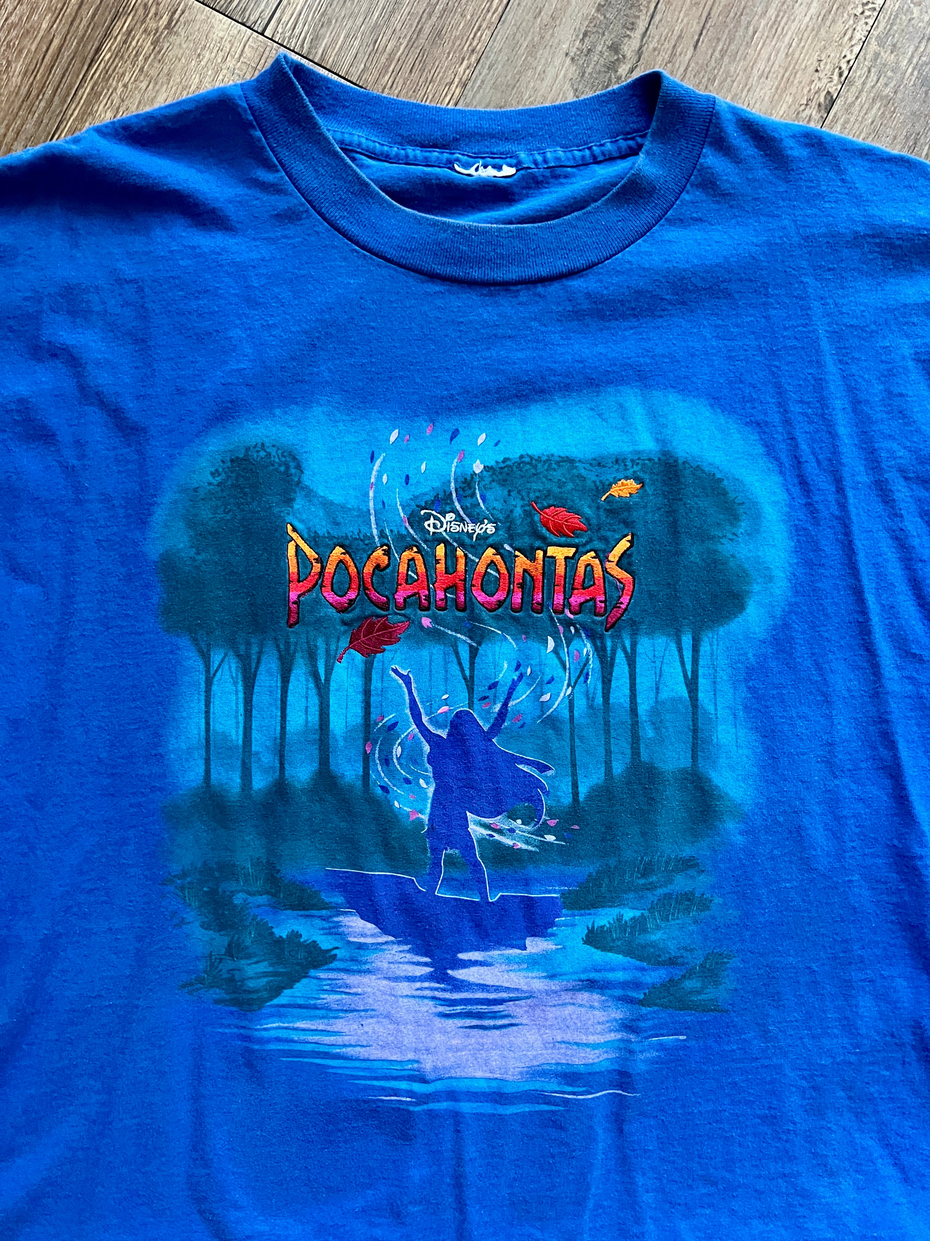 1125 -Blue Embroidered Pocahontas River Shirt - XL