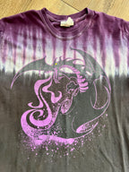 1126 -Black & Purple Tie-Dye Maleficent Dragon Shirt - M