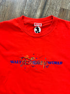 1384 - Red Embroidered WDW Confetti Logo Tee - S
