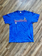 1386 - Blue Tie-Dye Embroidered Pocahontas Tee - XL