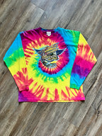1387 - Rainbow Tie-Dye MGM Studios Rock'n'Roller Coaster Long Sleeve - 2XL