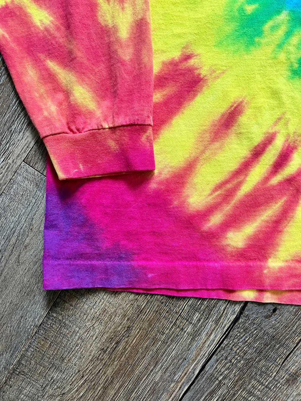 1387 - Rainbow Tie-Dye MGM Studios Rock'n'Roller Coaster Long Sleeve - 2XL