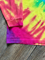 1387 - Rainbow Tie-Dye MGM Studios Rock'n'Roller Coaster Long Sleeve - 2XL