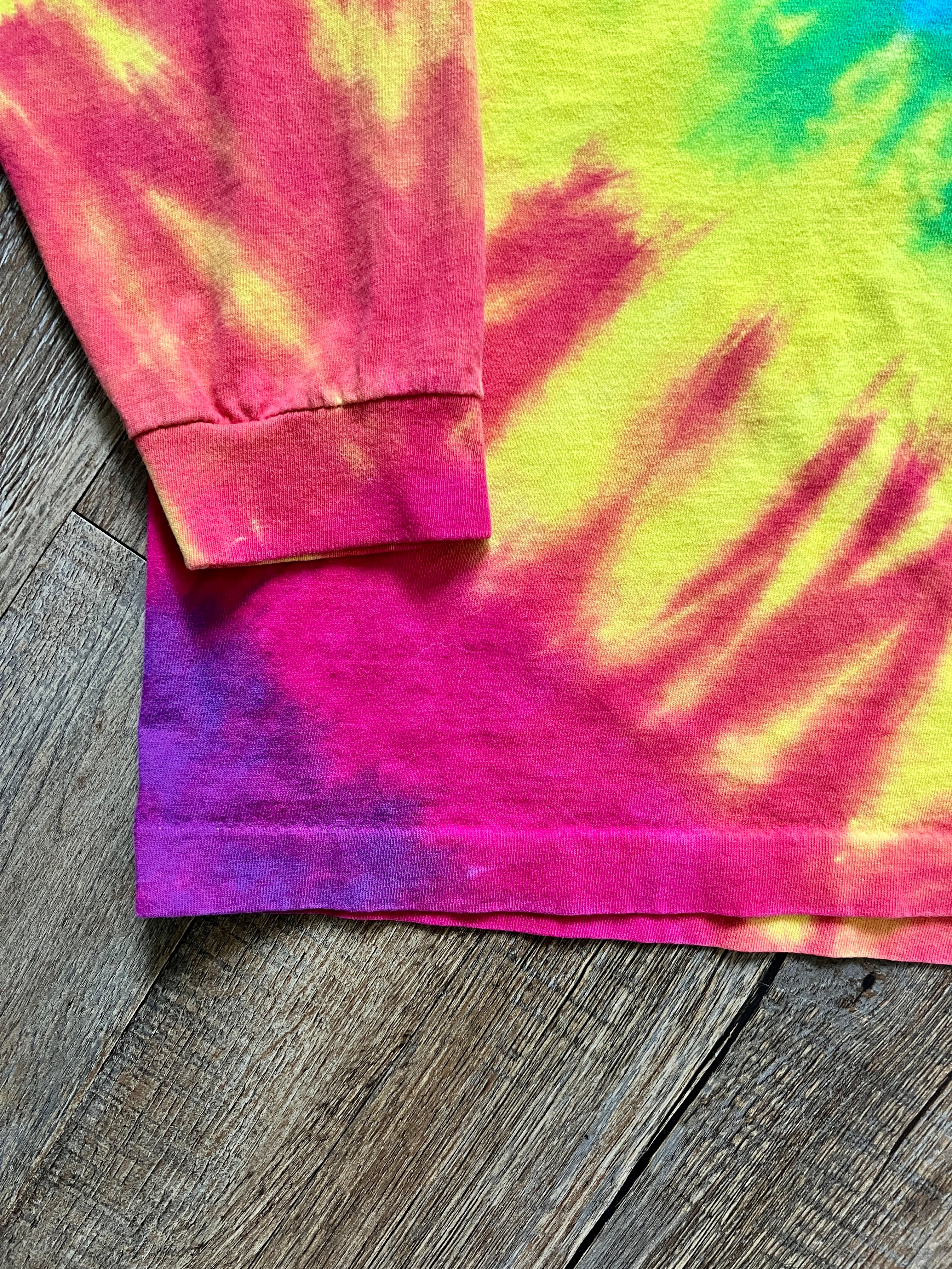 1387 - Rainbow Tie-Dye MGM Studios Rock'n'Roller Coaster Long Sleeve - 2XL