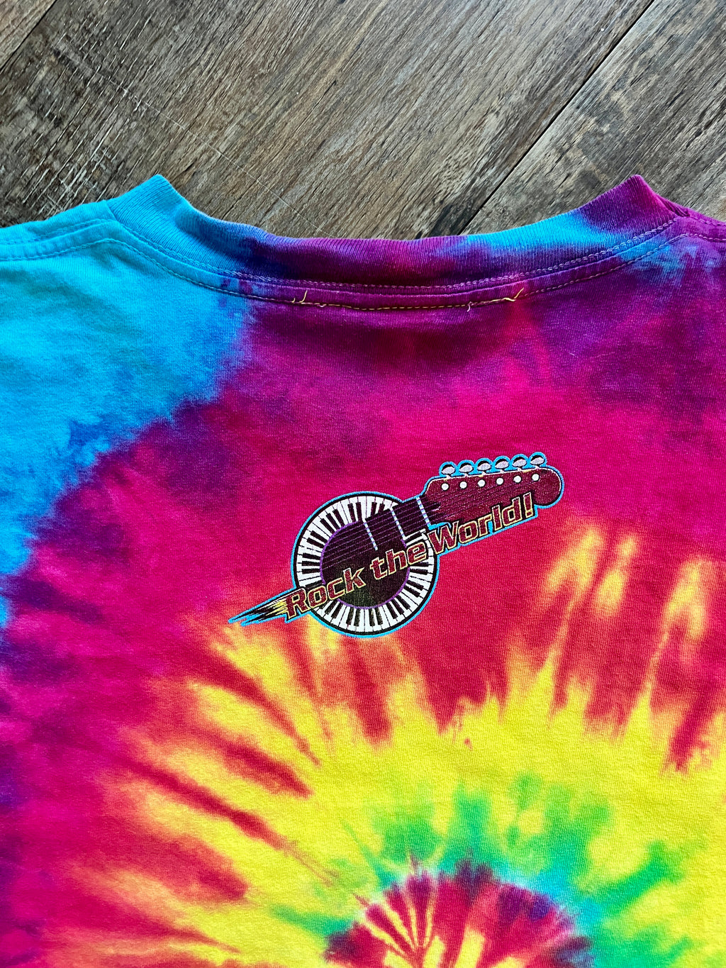 1387 - Rainbow Tie-Dye MGM Studios Rock'n'Roller Coaster Long Sleeve - 2XL
