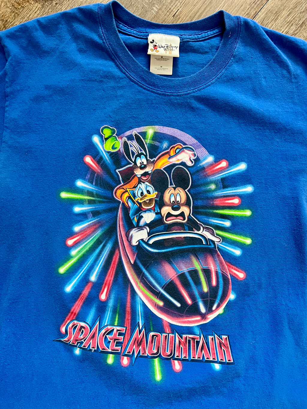 1388 - Blue Space Mountain Character Tee - M