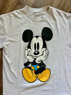 1392 - Heather Grey Classic Sitting Mickey Front & Back Hit Tee - NT / XL