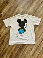 1392 - Heather Grey Classic Sitting Mickey Front & Back Hit Tee - NT / XL