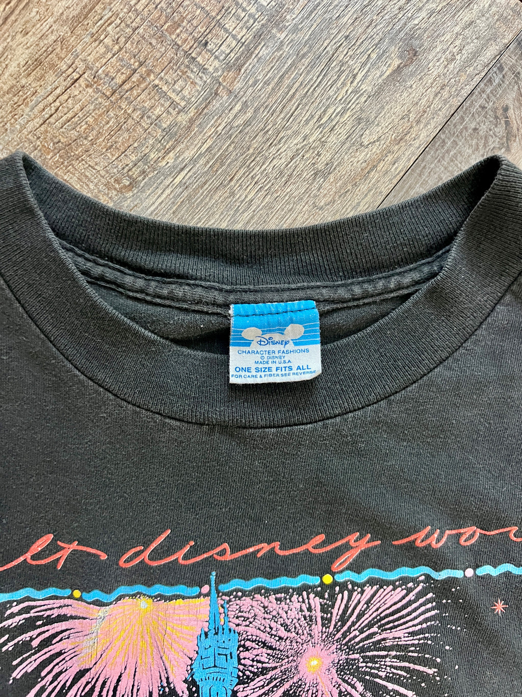 1396 - Black 1991 WDW Main Street Electrical Parade Final Performance Tee - OSFA