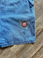 1397 - Denim Embroidered Winnie the Pooh Overalls - XL