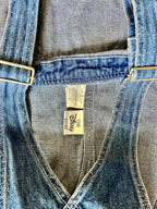 1398 - Denim Embroidered Mickey Mouse Overalls - 2XL