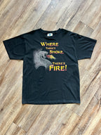 1399 - Black Universal IOA Where There's Smoke There's Fire Tee - L