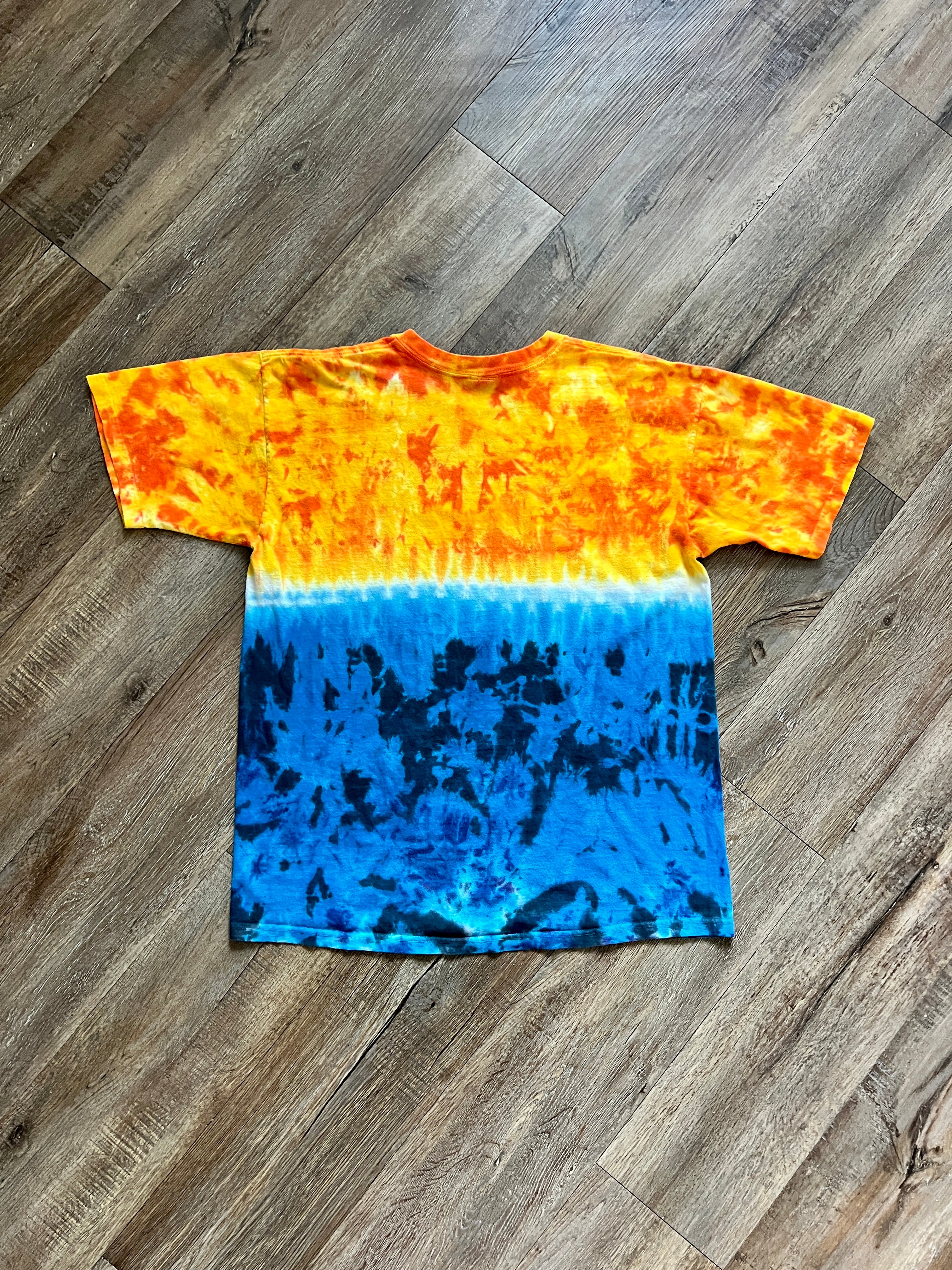 1401 - Gold & Blue Tie-Dye Pirates of the Caribbean Castaway Cay Tee - XL