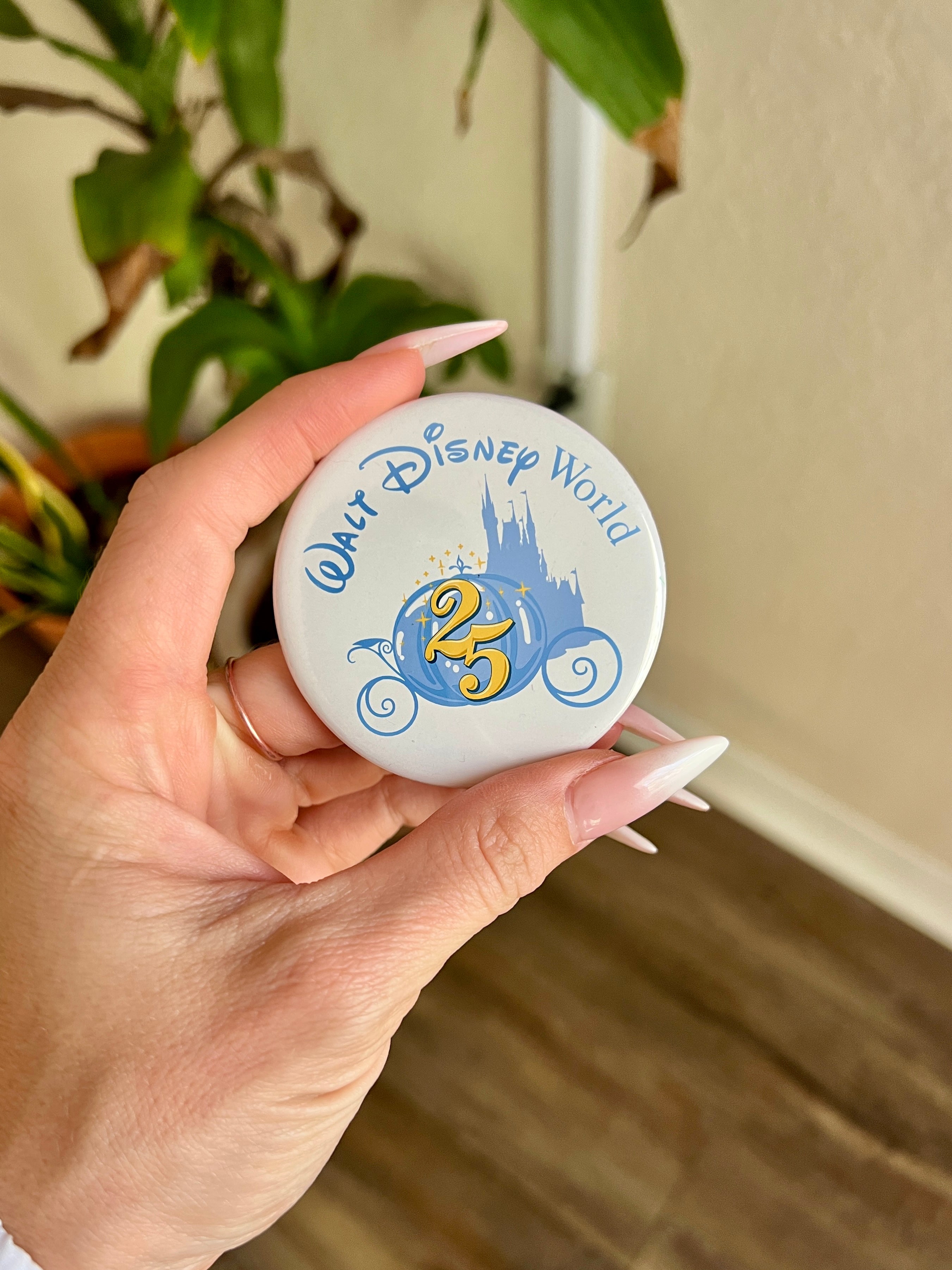 1996 25th Anniversary Cinderella Carriage Button