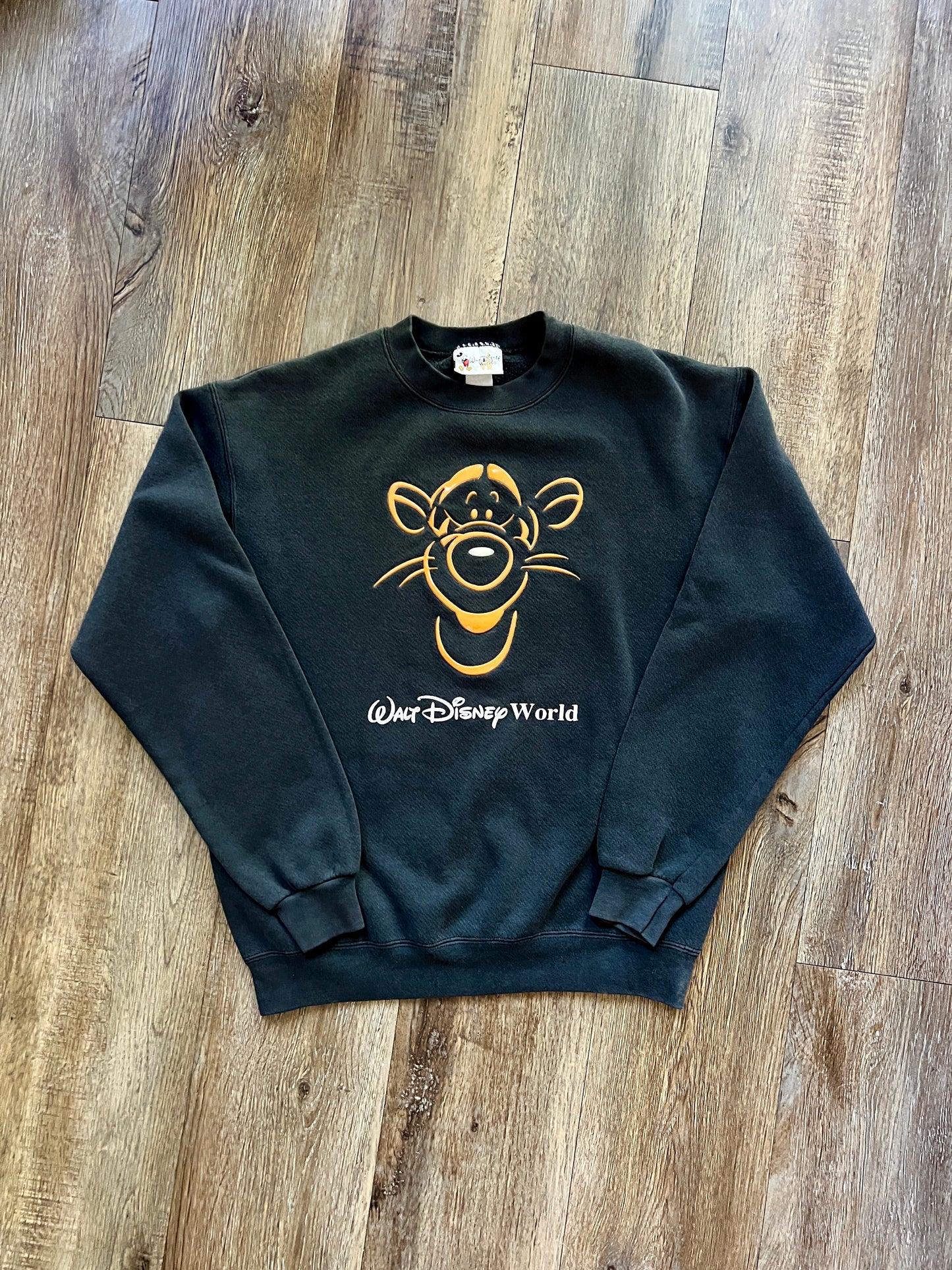 548 -Black & Orange Tigger WDW Logo Crewneck - M