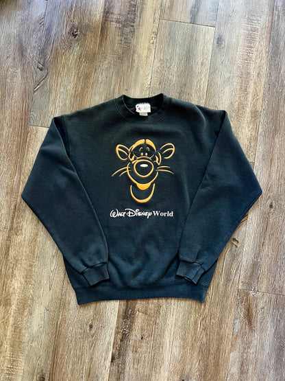548 -Black & Orange Tigger WDW Logo Crewneck - M