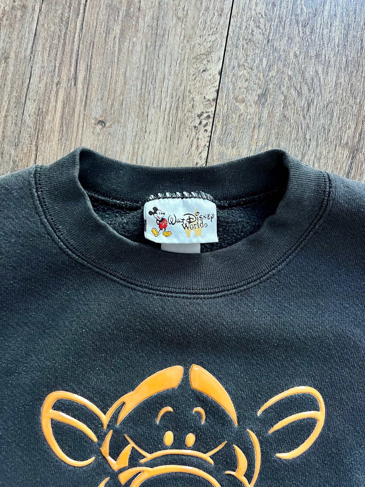 548 -Black & Orange Tigger WDW Logo Crewneck - M