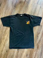 550 -Black Embroidered Tigger Pouncing Pooh Pocket Tee - L