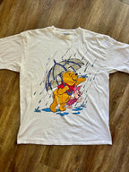 558 -White WTP & Piglet Holo Umbrella Raining Tee - XL