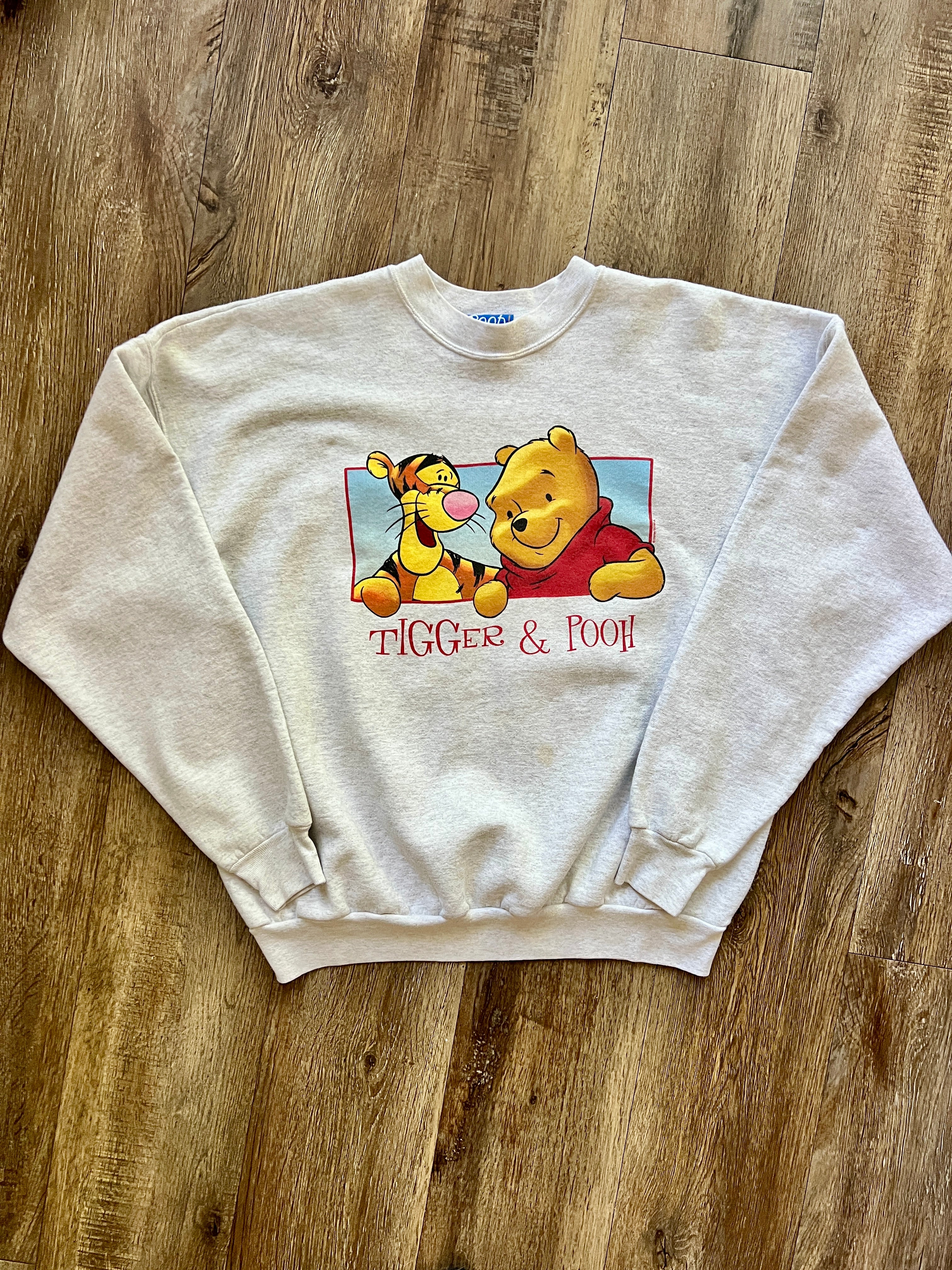 559 -Heather Grey Tigger & WTP Box Front & Back Hit Crewneck - XL