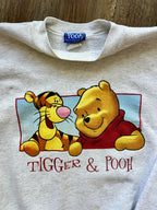 559 -Heather Grey Tigger & WTP Box Front & Back Hit Crewneck - XL