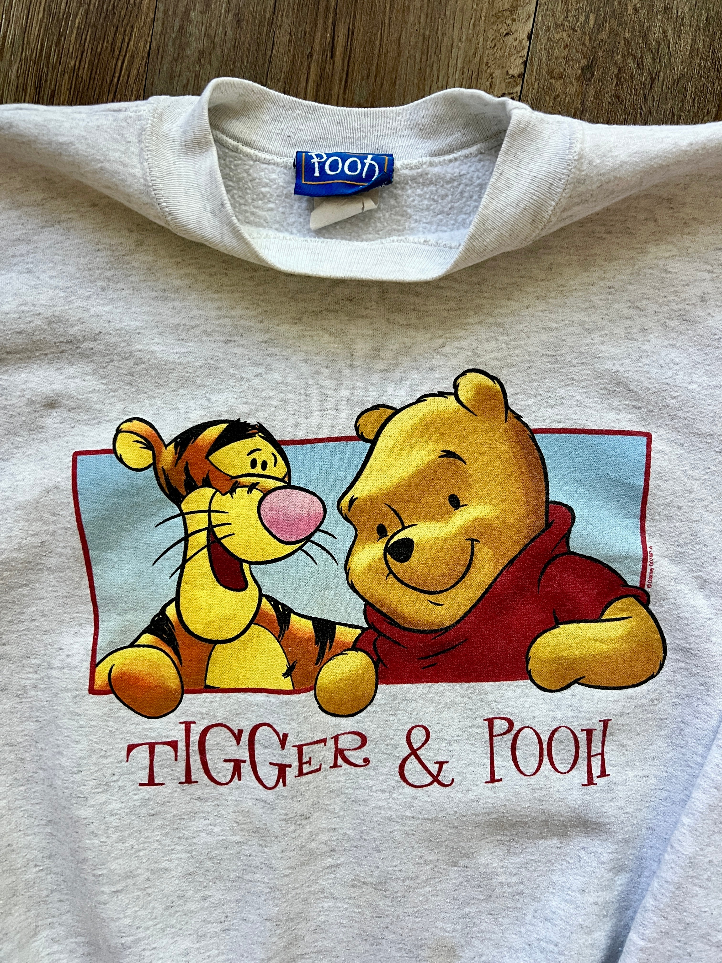 559 -Heather Grey Tigger & WTP Box Front & Back Hit Crewneck - XL