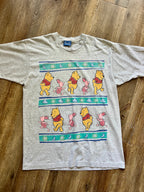 562 -Heather Grey WTP & Piglet Moons & Stars Walking Rows Tee - XL