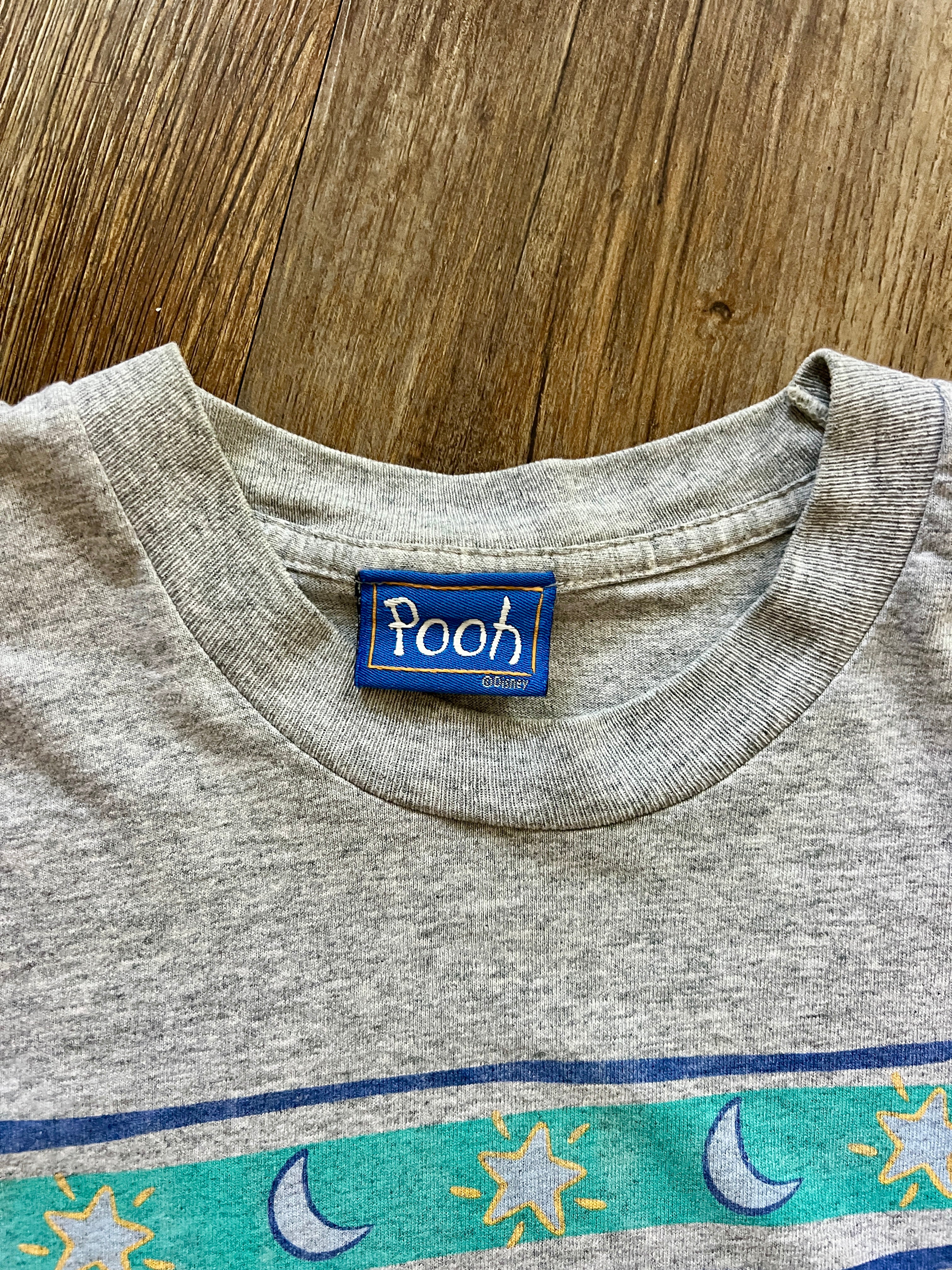 562 -Heather Grey WTP & Piglet Moons & Stars Walking Rows Tee - XL