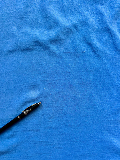 569 -Blue Embroidered WTP Flower Tee - L