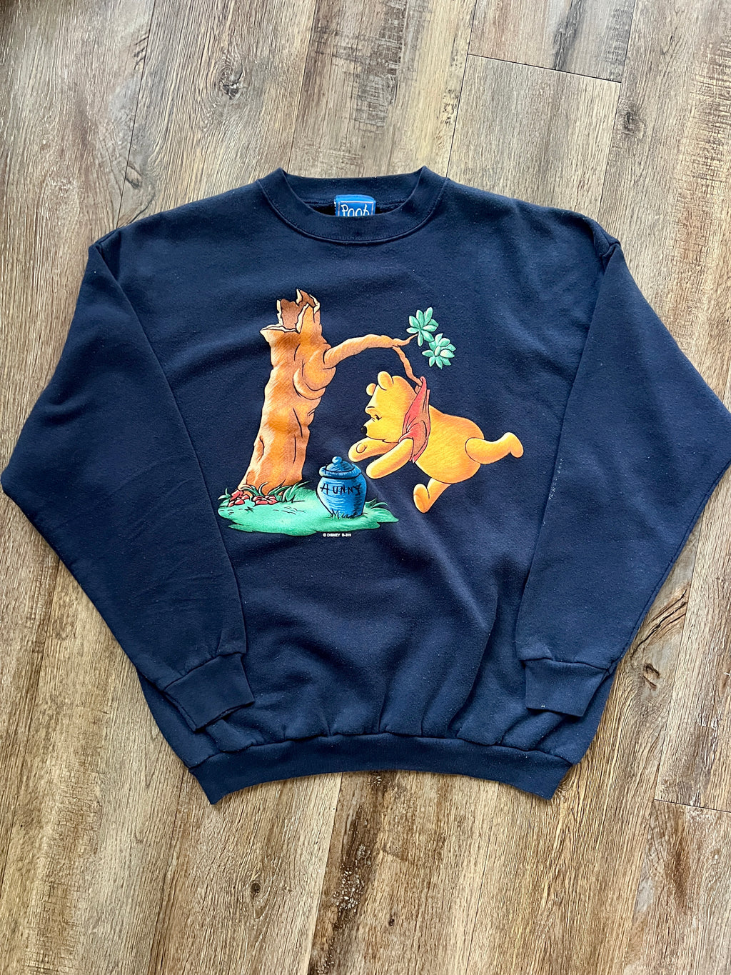 575 -Navy WTP in the Tree Reaching for Honey Crewneck - XL