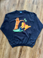 575 -Navy WTP in the Tree Reaching for Honey Crewneck - XL