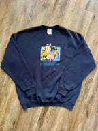 547 -Navy Tigger & Eeyore A Good Friend Can Bring A Smile To Your Face Crewneck - XL