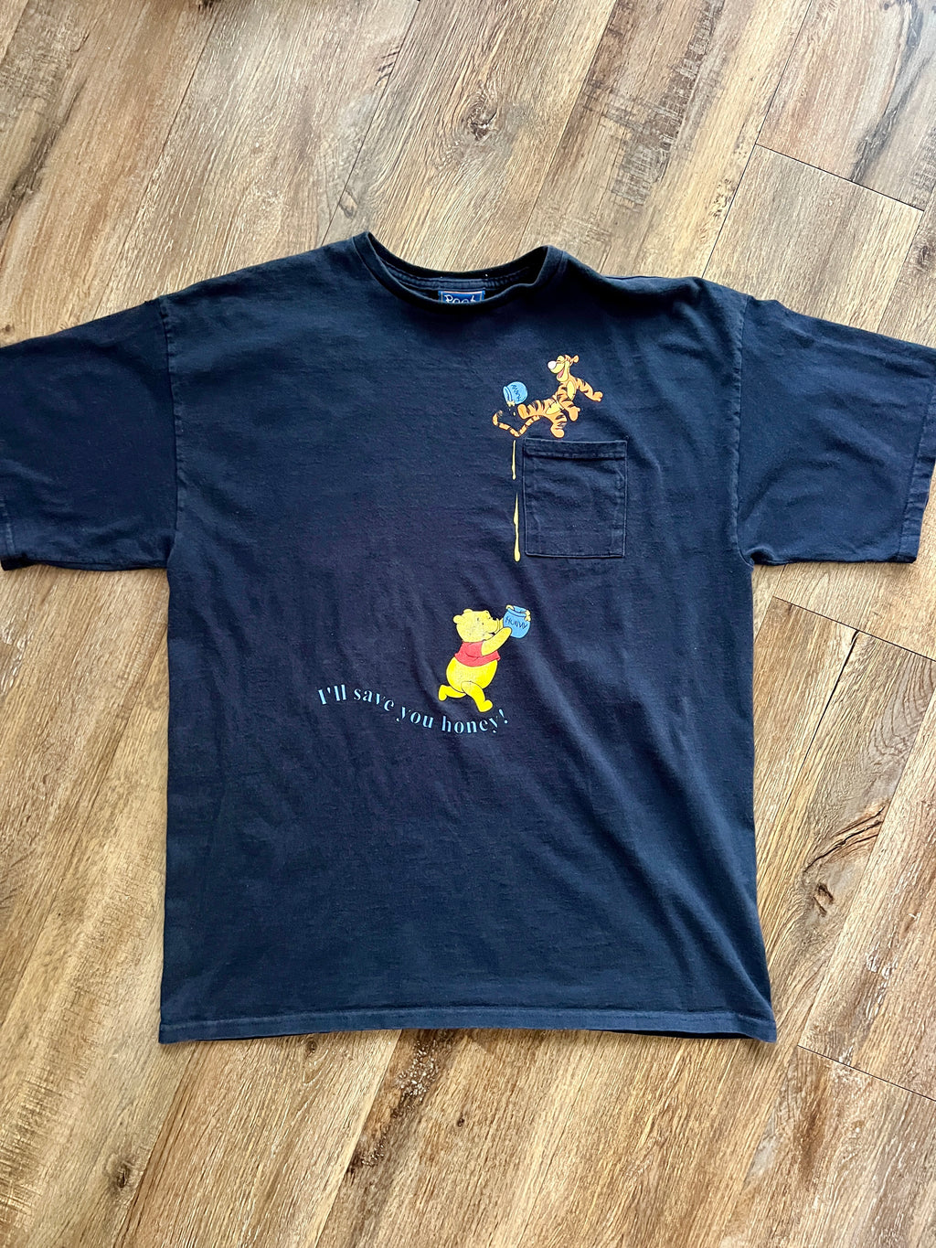 577 -Navy WTP & Tigger I'll Save You Honey! Pocket Tee - XL