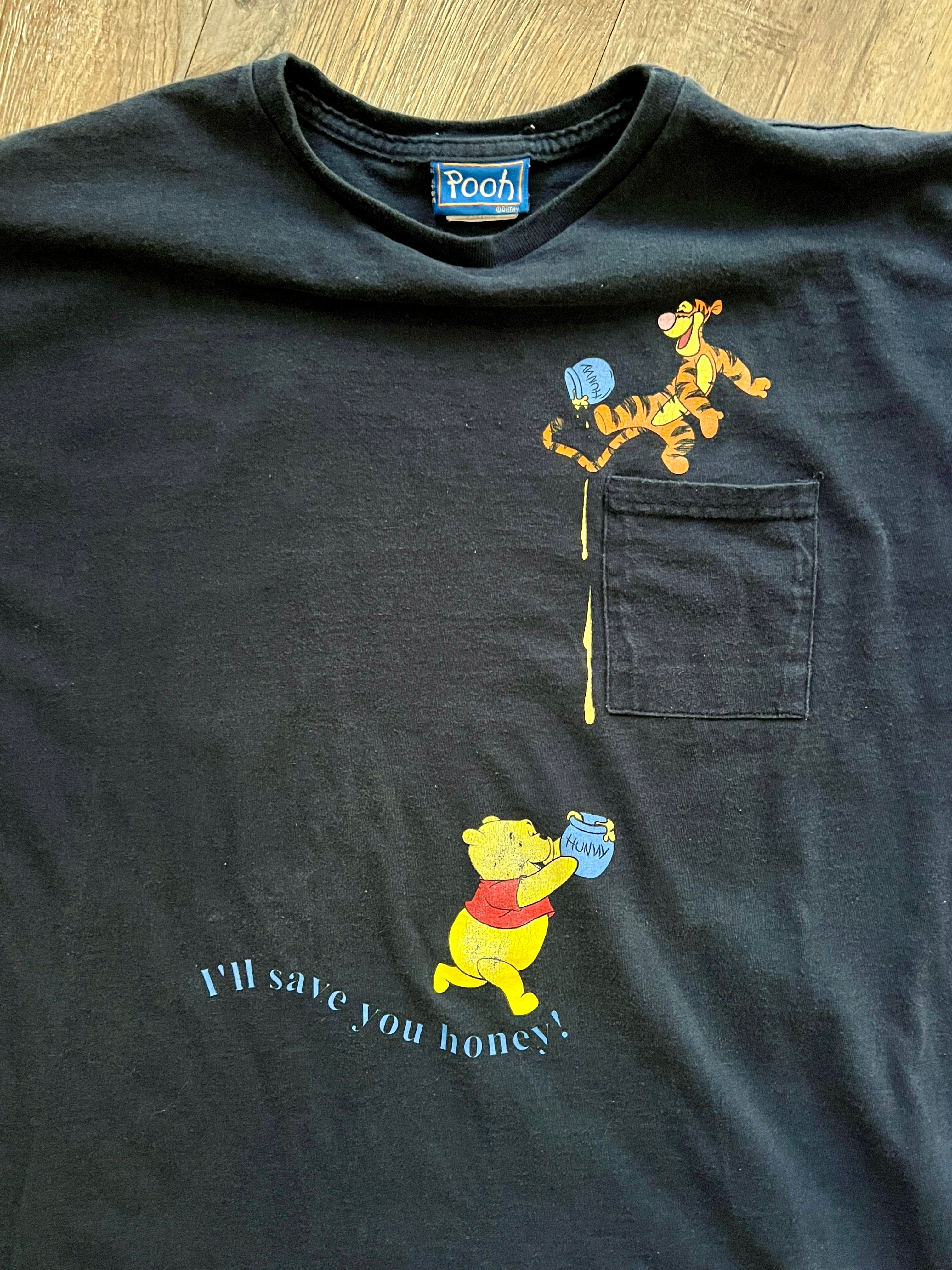 577 -Navy WTP & Tigger I'll Save You Honey! Pocket Tee - XL