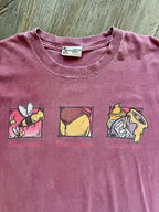 590 -Maroon The Bees The Tummy The Hunny The Pooh Bear Tee - L