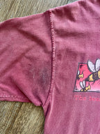 590 -Maroon The Bees The Tummy The Hunny The Pooh Bear Tee - L