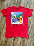 591 -Red WTP, Eeyore, Tigger Wintery Fun with Friends Sleep Shirt - OSFA
