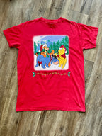 591 -Red WTP, Eeyore, Tigger Wintery Fun with Friends Sleep Shirt - OSFA
