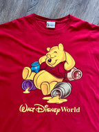 593 -Red WTP Laying on Hunny Pots WDW Logo Tee - 2X