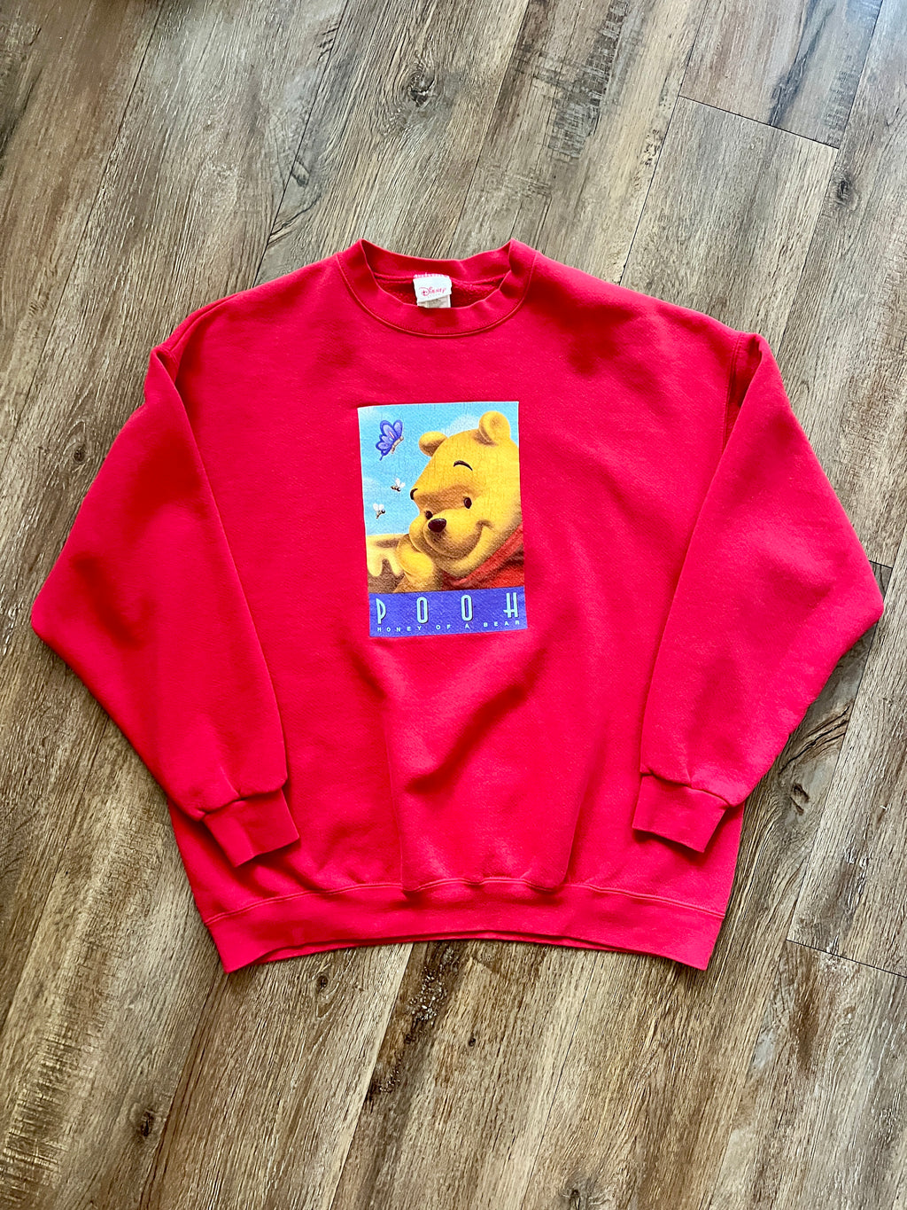 594 -Red WTP Pooh Honey of a Bear Crewneck - XL