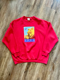 594 -Red WTP Pooh Honey of a Bear Crewneck - XL