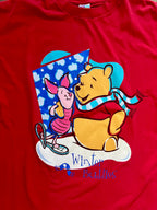 596 -Red WTP & Piglet Winter Buddies Sleep Shirt - OSFA